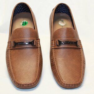 Tommy Hilfiger Size 12 M Dark Natural Brown AXIN Moc Toe Driving Loafer
